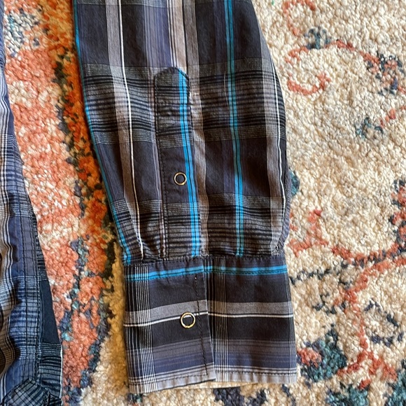 American Rag‎ Snap Button Down Plaid Multi Long Sleeve Shirt Size L - Picture 2 of 5